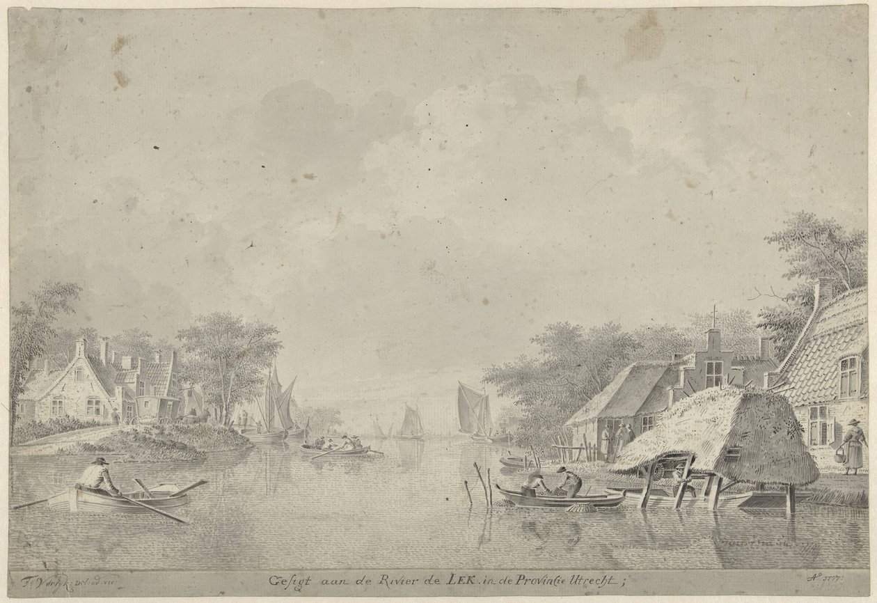 Veduta del fiume Lek a Utrecht da Dirk Verrijk