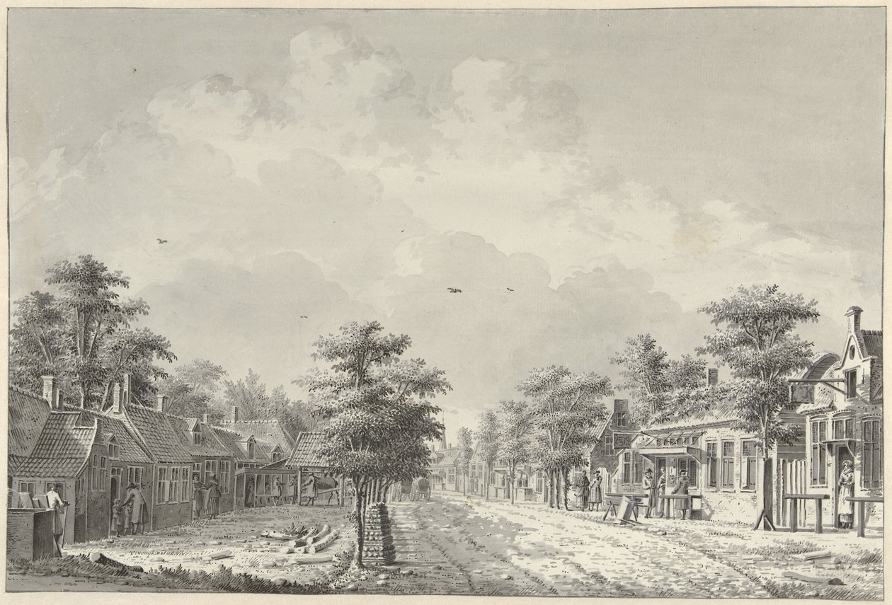 Vista del villaggio De Bilt dalla Hollebeld da Dirk Verrijk