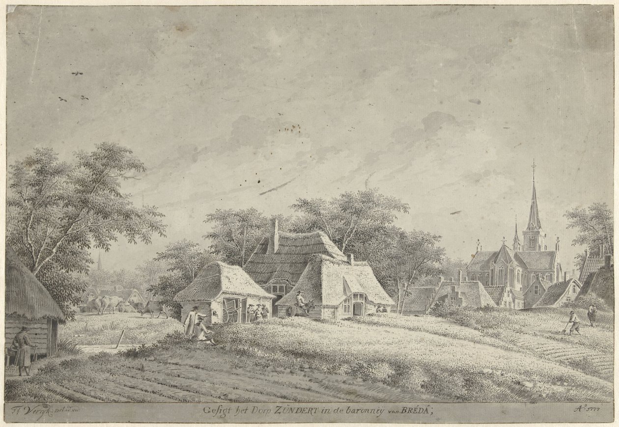 Veduta del villaggio di Zundert da Dirk Verrijk