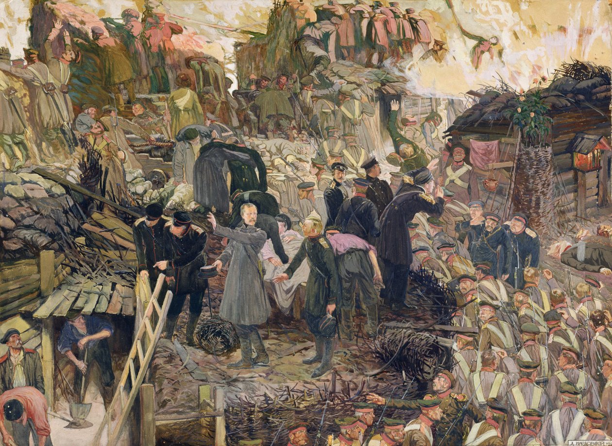 La difesa di Sebastopoli, 1910 da Dmitri Nikolayevich Kardovsky