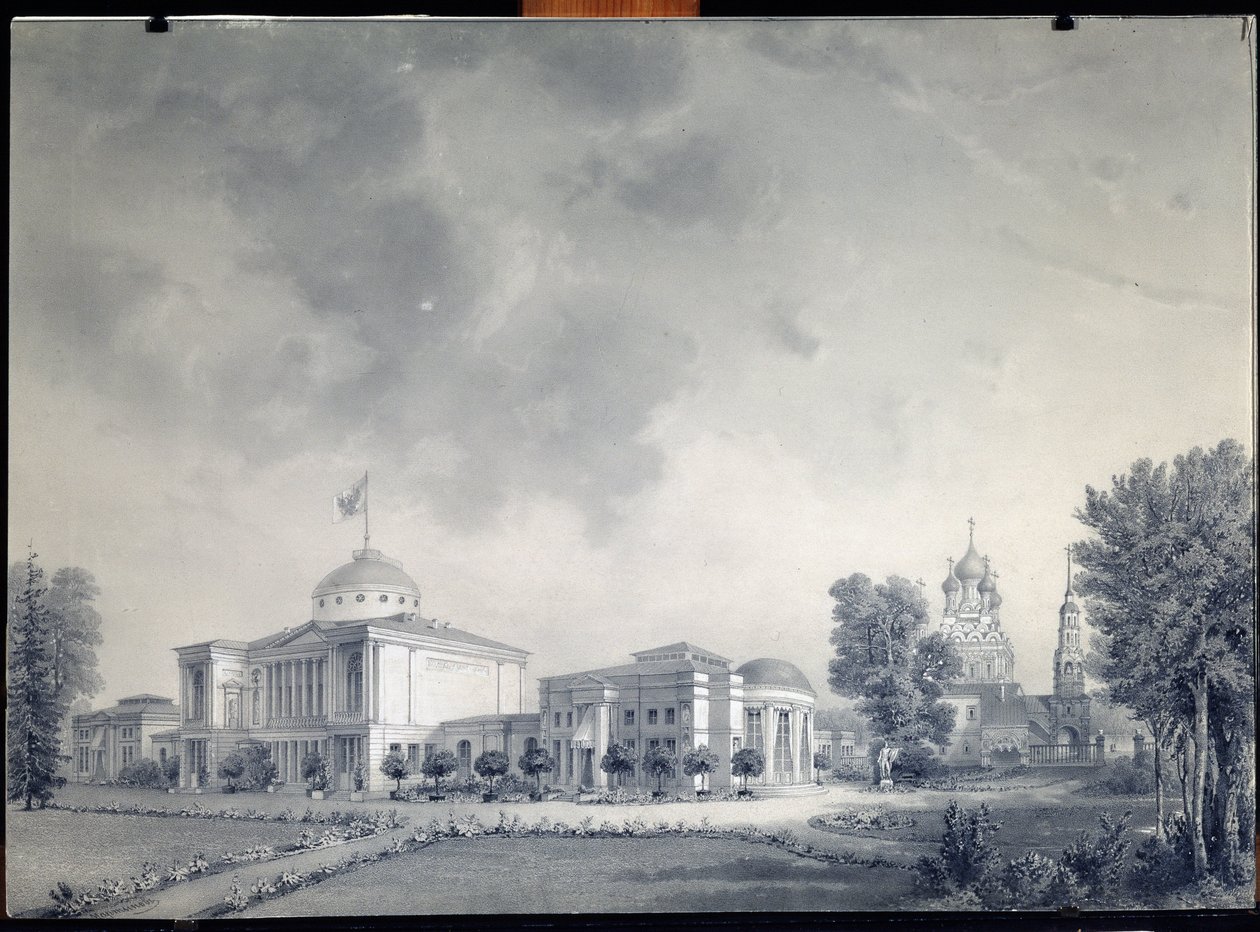 Vista del Palazzo Ostankino da Dmitri Nikiforovich Martynov