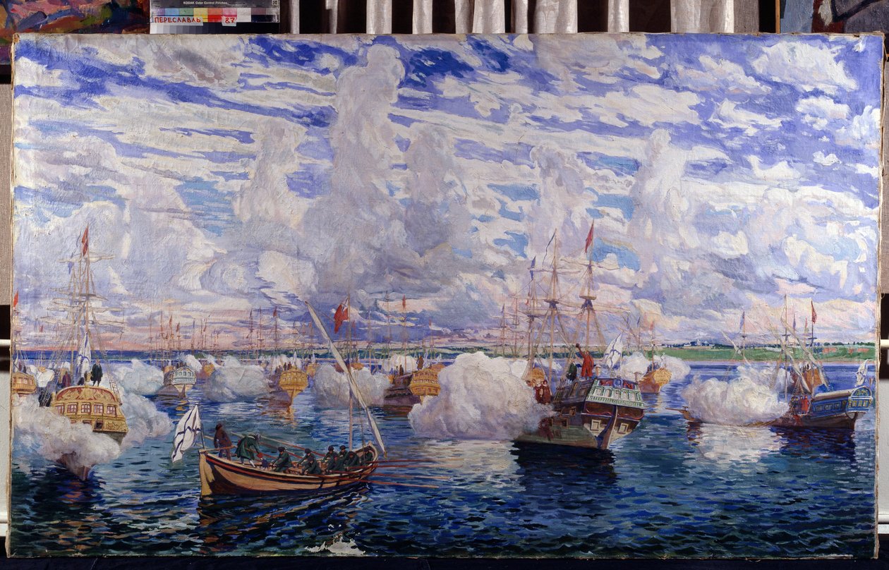 La flotta di Pietro I di Russia da Dmitri Nikolayevich Kardovsky