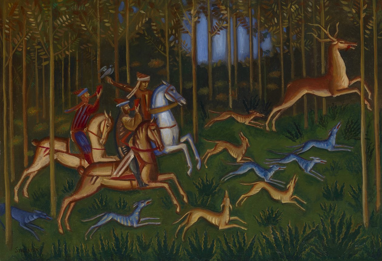 Scena di caccia da Dmitri Semyonovich Stelletsky