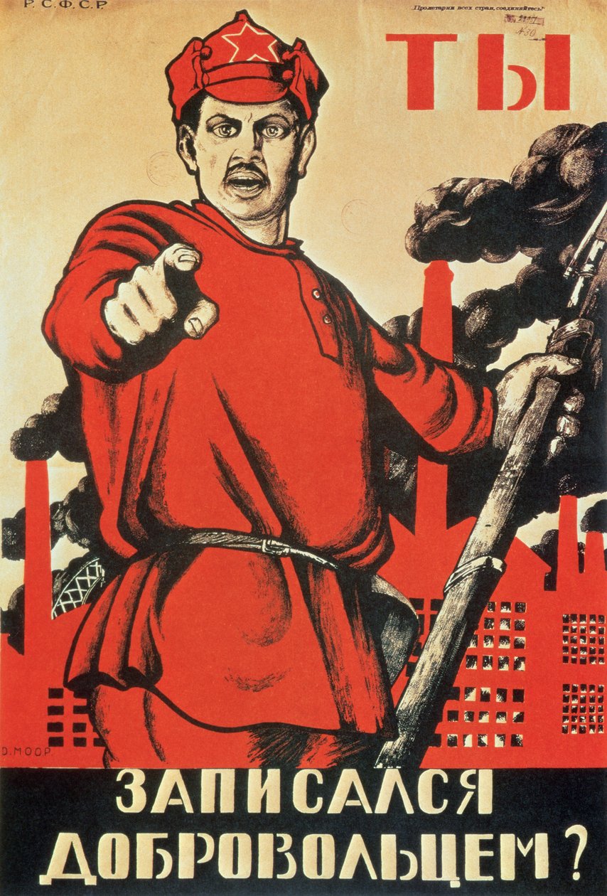 "Tu - Sei già volontario?", poster di propaganda da Dmitri Stahievic Moor