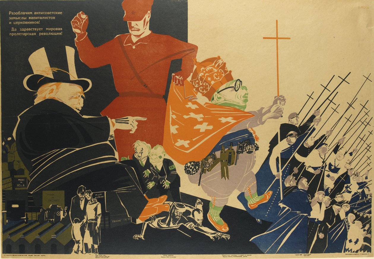 Esponiamo i piani antisovietici degli imperialisti e le intrighi ecclesiastici! da Dmitriy Stakhievich Moor