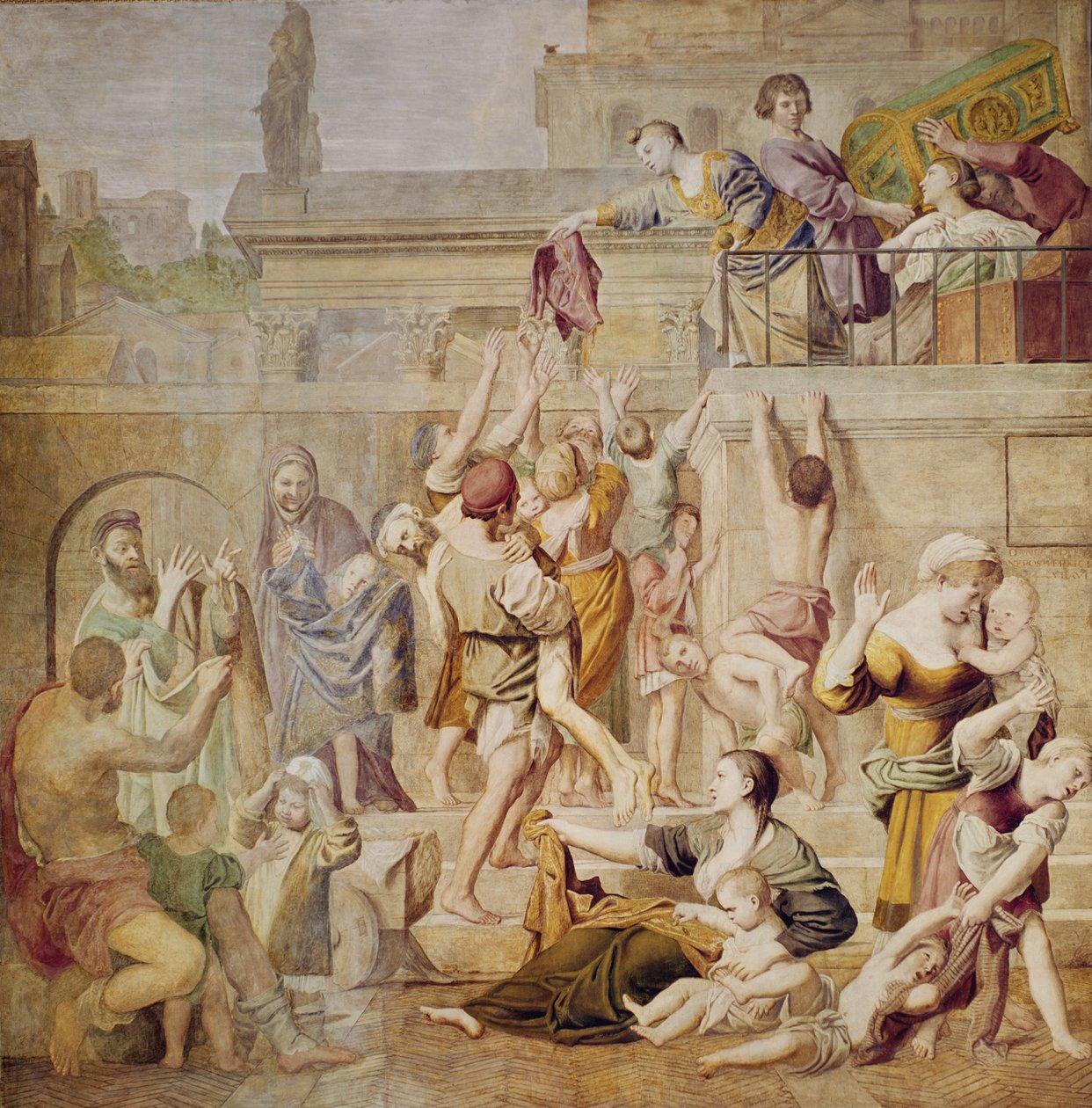 Santa Cecilia che distribuisce elemosine da Domenichino