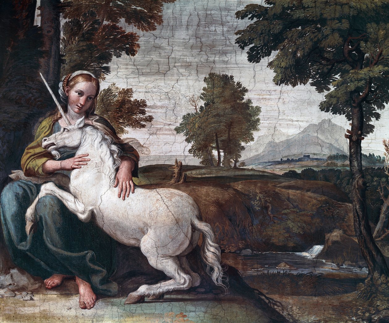 Una Vergine con un unicorno da Domenichino