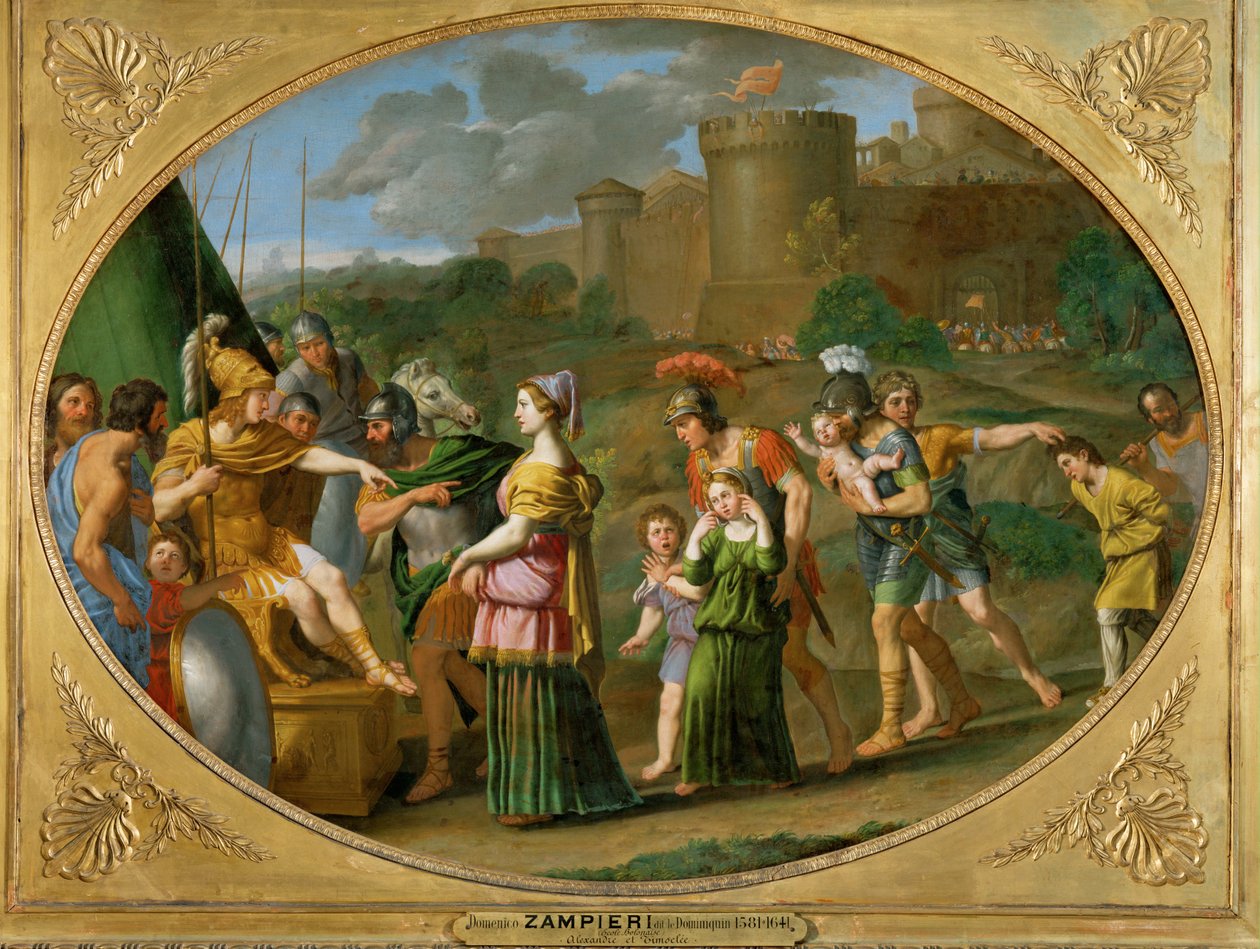 Timoclee captive amenee devant Alexandre - Timoclea viene condotta davanti ad Alessandro Magno come prigioniera ... da Domenichino (1581 1641)