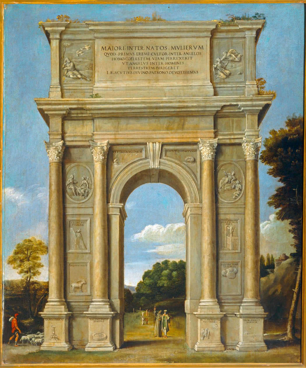 Arco di Trionfo ... (olio su tela) da Domenichino (1581 1641)