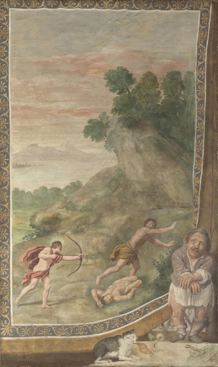 Apollo che uccide il Ciclope, affresco di Villa Aldobrandini da Domenichino