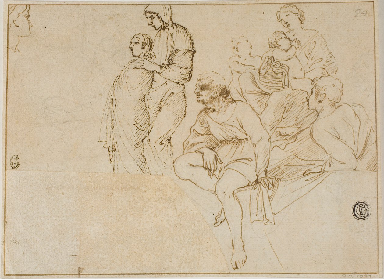 Figure su balaustra da Domenichino