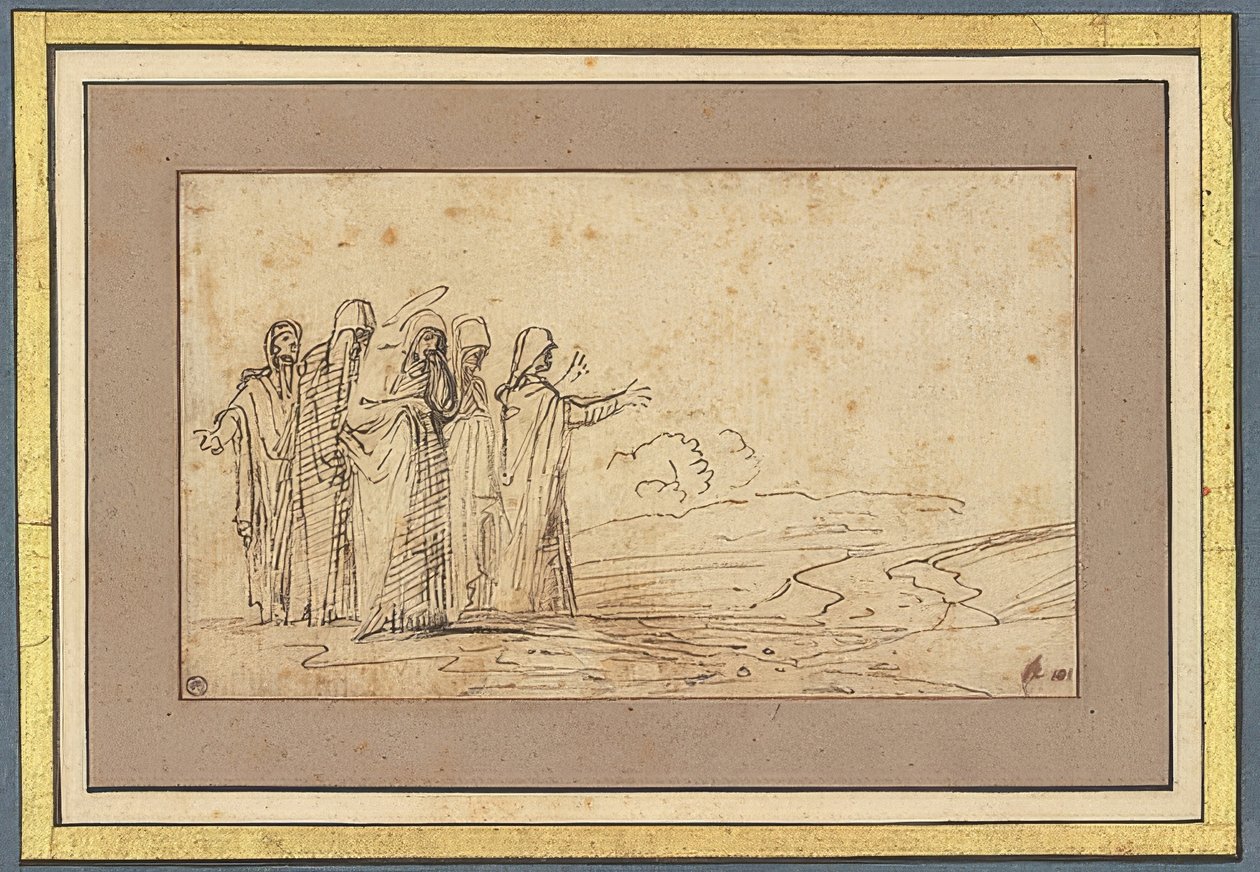 Maria con quattro sante in un paesaggio da Domenichino