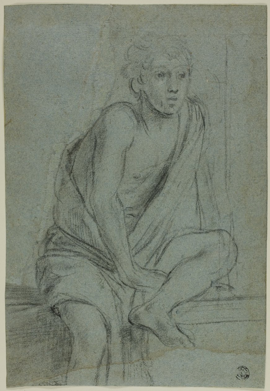 Giovane seduto: studio per la flagellazione di Sant