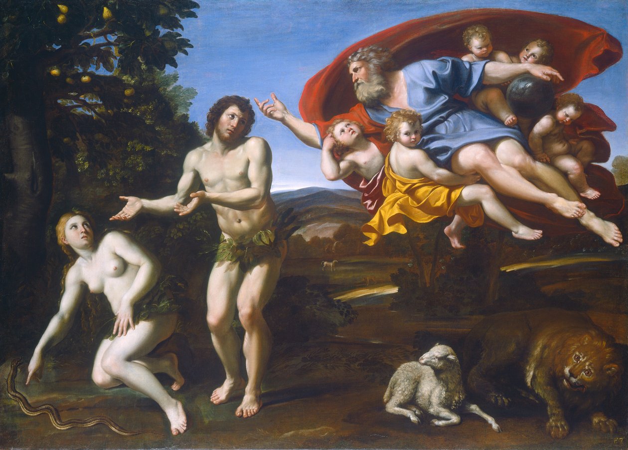 Il rimprovero di Adamo ed Eva da Domenichino
