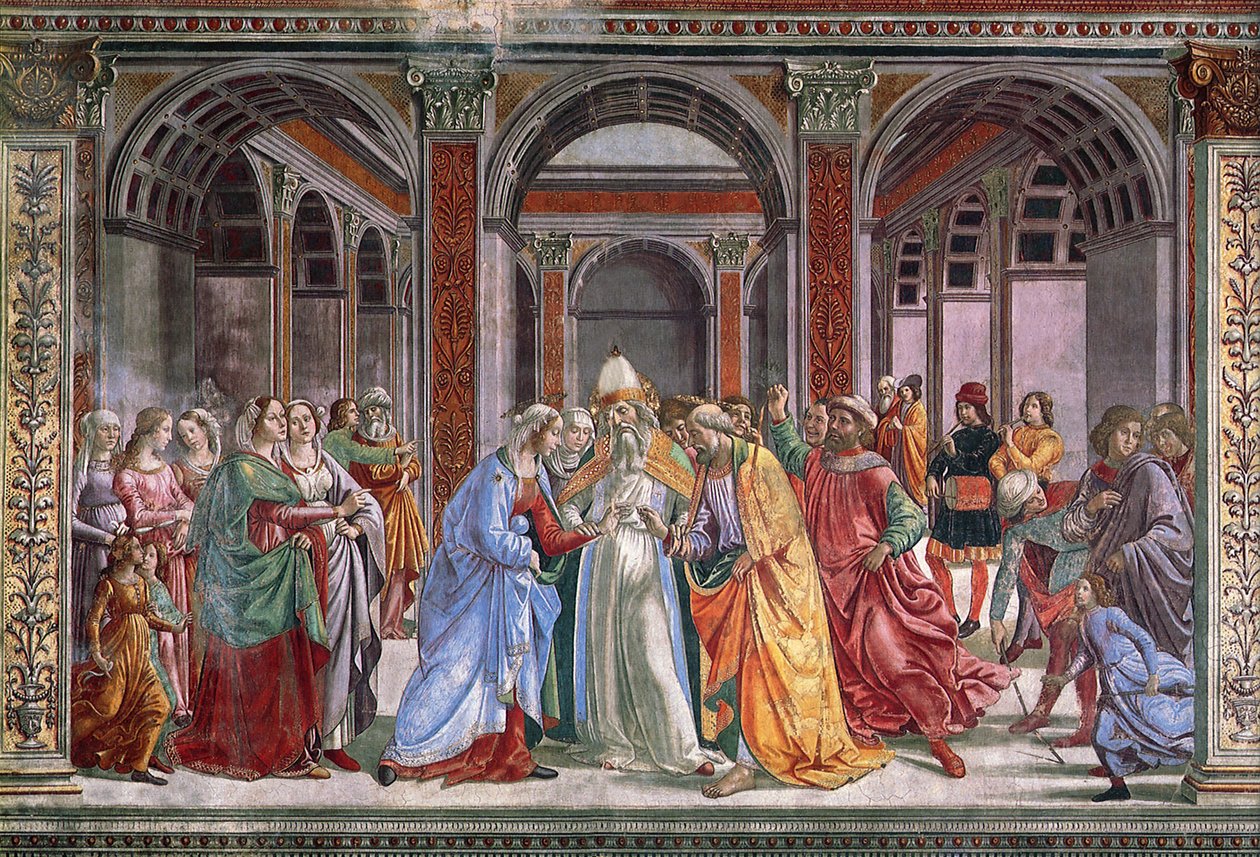 Matrimonio della Vergine, 1486-90 da Domenico Ghirlandaio
