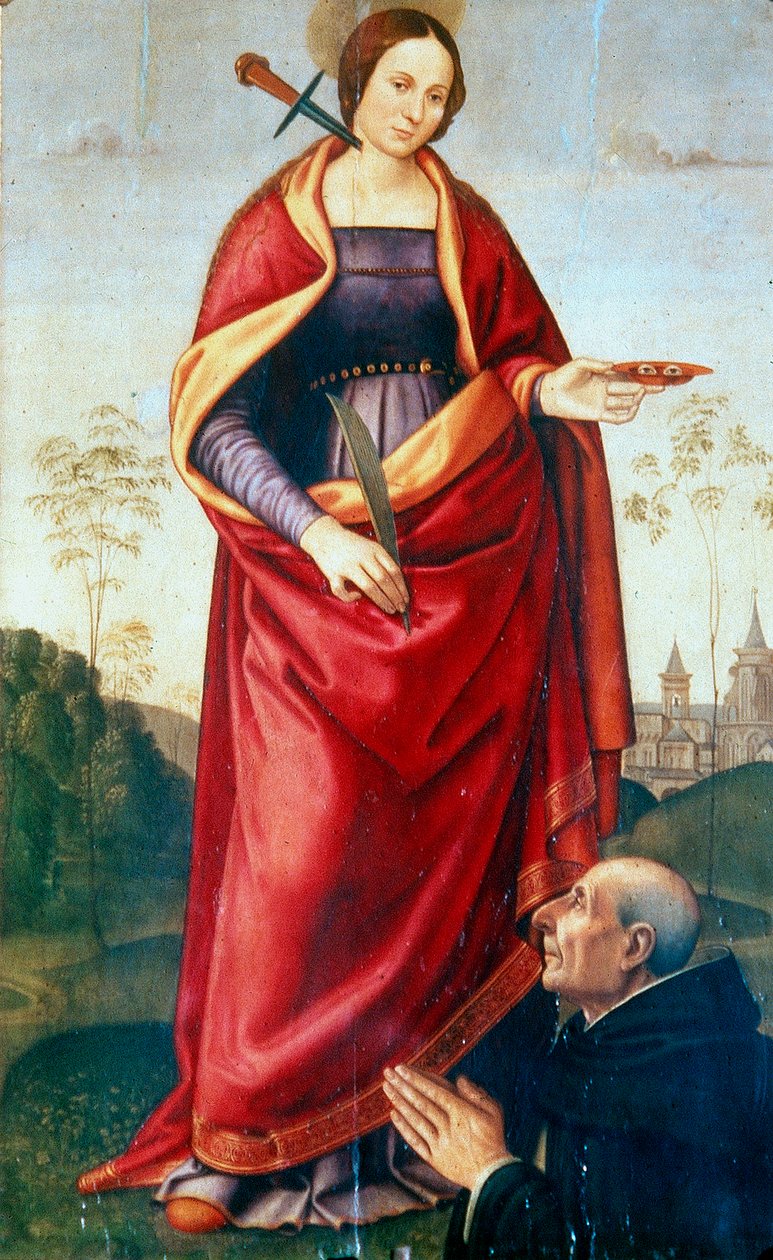 Santa Lucia e sponsor da Domenico Ghirlandaio