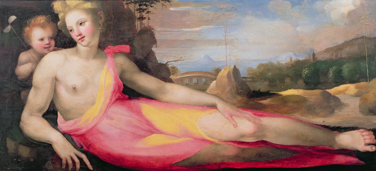 Venere e Cupido, c.1519 da Domenico di Pace Beccafumi  