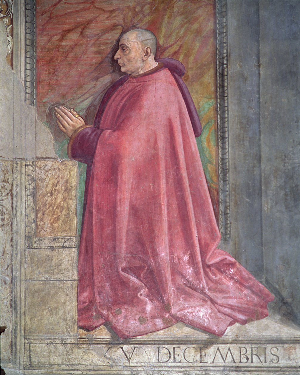 Ritratto di Francesco Sassetti, dal Ciclo di San Francesco, Cappella Sassetti (dettaglio) da Domenico Ghirlandaio