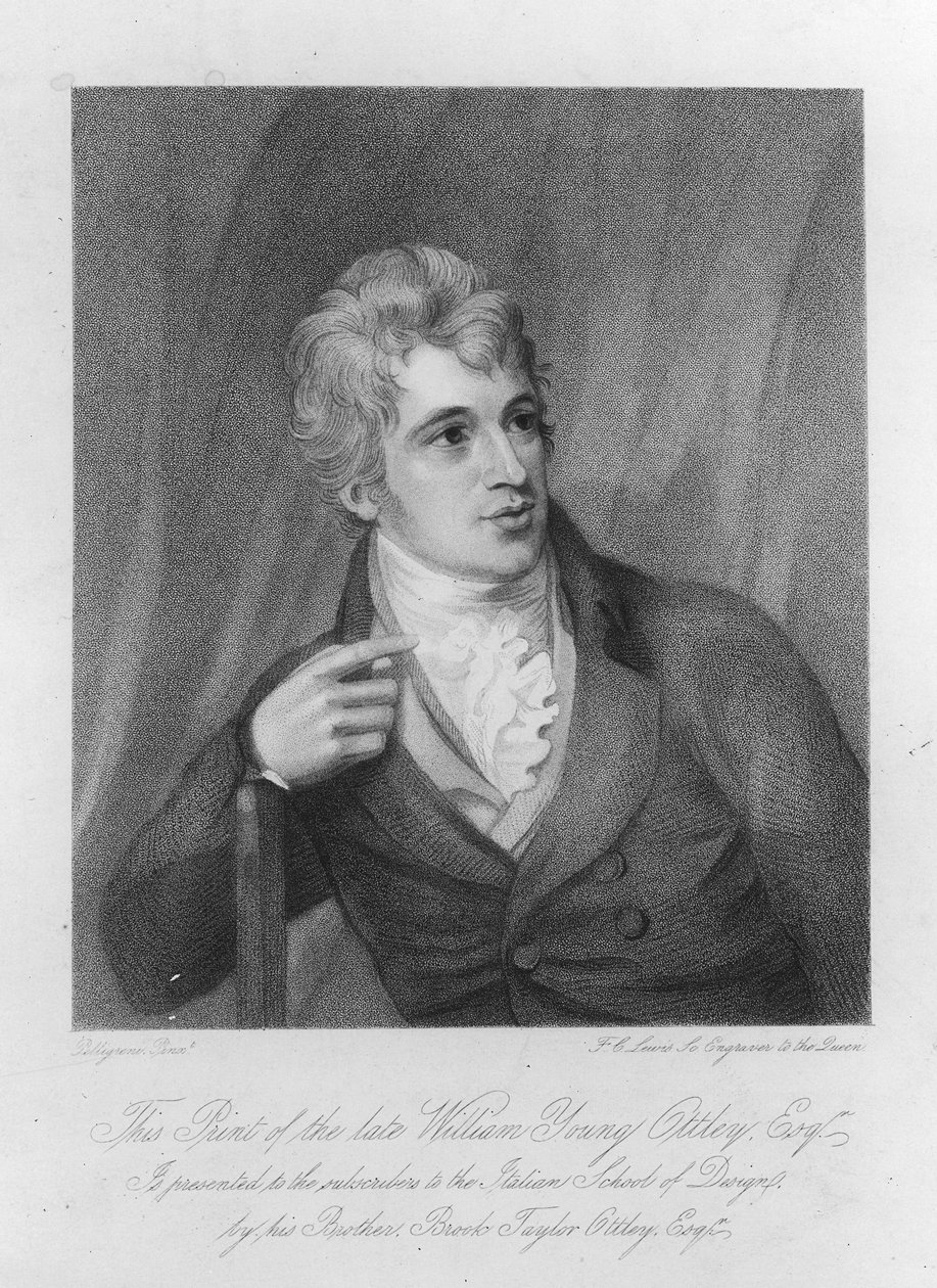 William Young Ottley, inciso da Frederick Christian Lewis, c.1836 da Domenico Pellegrini