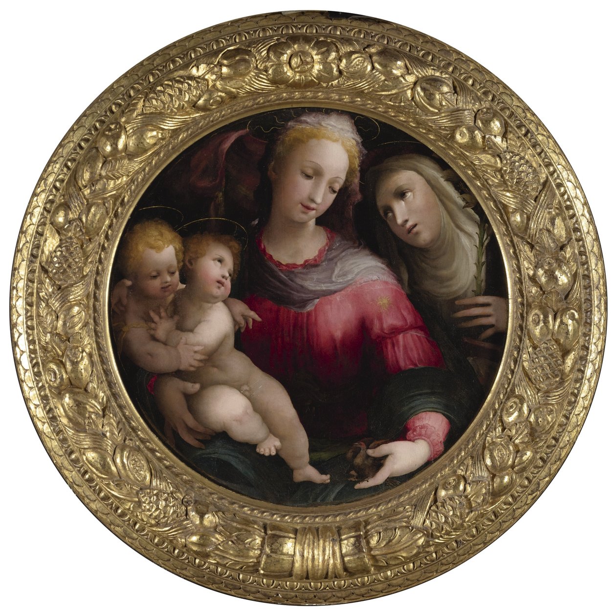 Madonna con bambino e San Giovanni Battista e Santa Caterina da Siena da Domenico Beccafumi