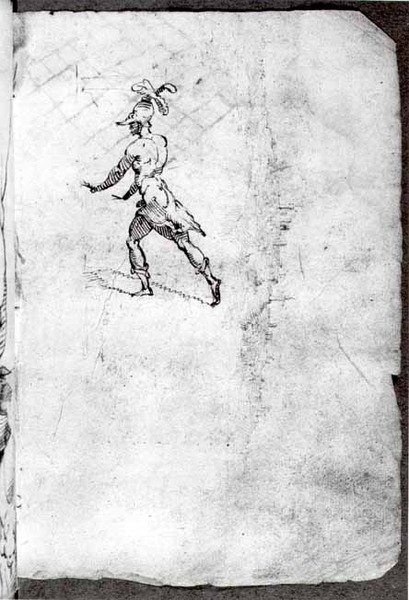 Schizzo di un guerriero da Domenico Beccafumi