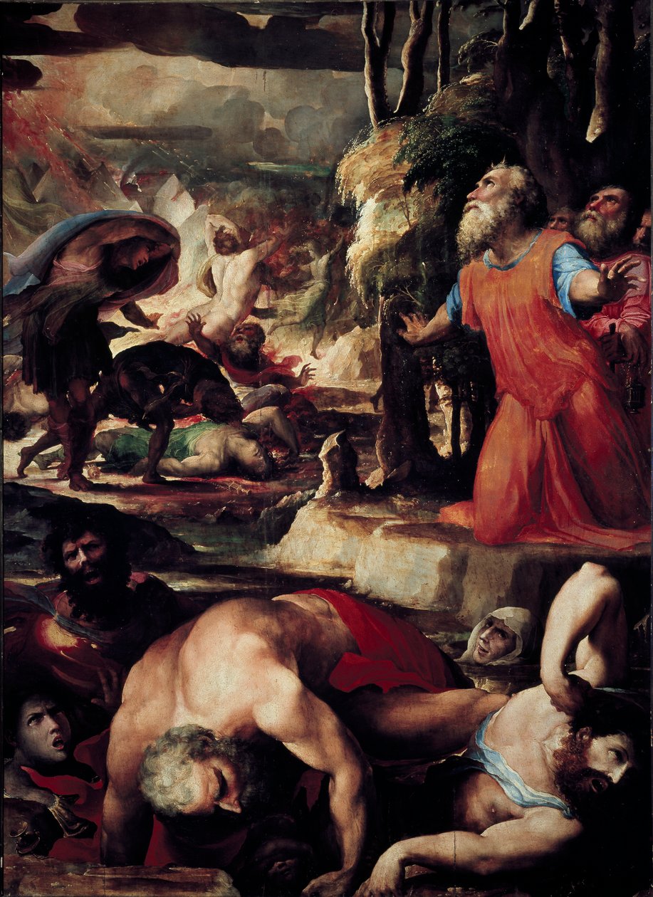 La punizione di Core, Dathan e Abiron (La punizione del fuoco celeste, episodio della ribellione dei Leviti contro Mosè e l