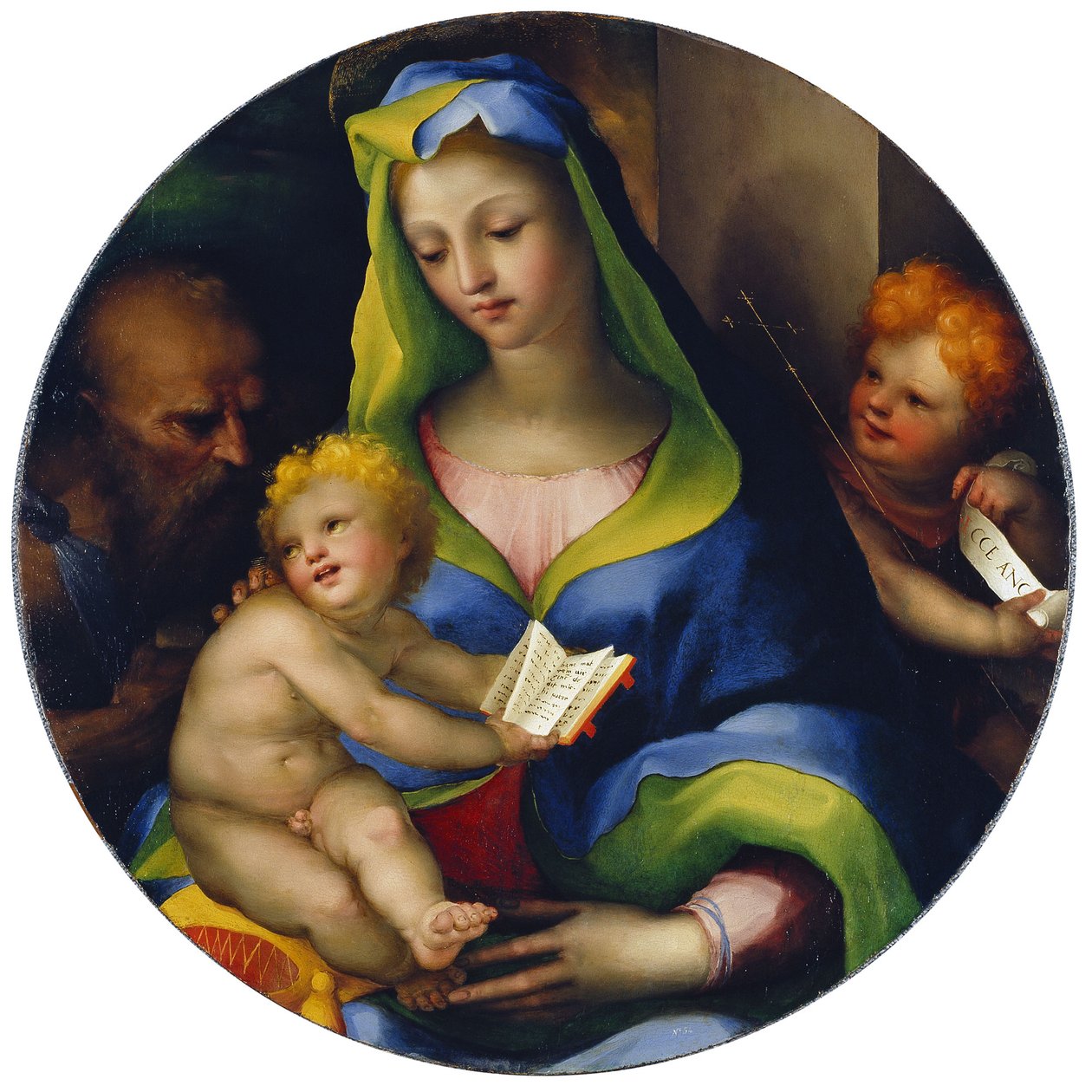 La Vergine e il Bambino con il neonato San Giovanni e San. Girolamo da Domenico Beccafumi