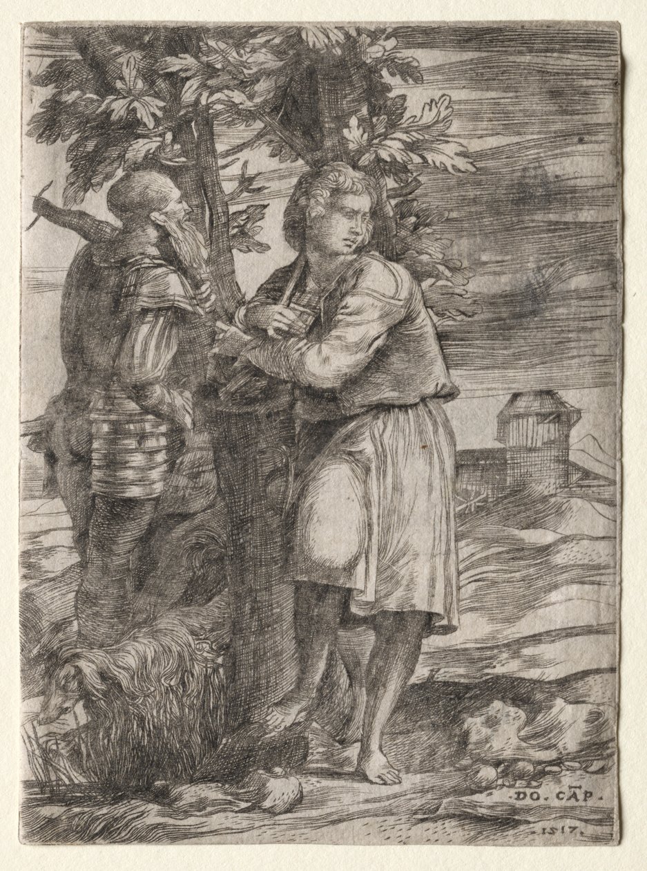 Pastore e vecchio guerriero da Domenico Campagnola