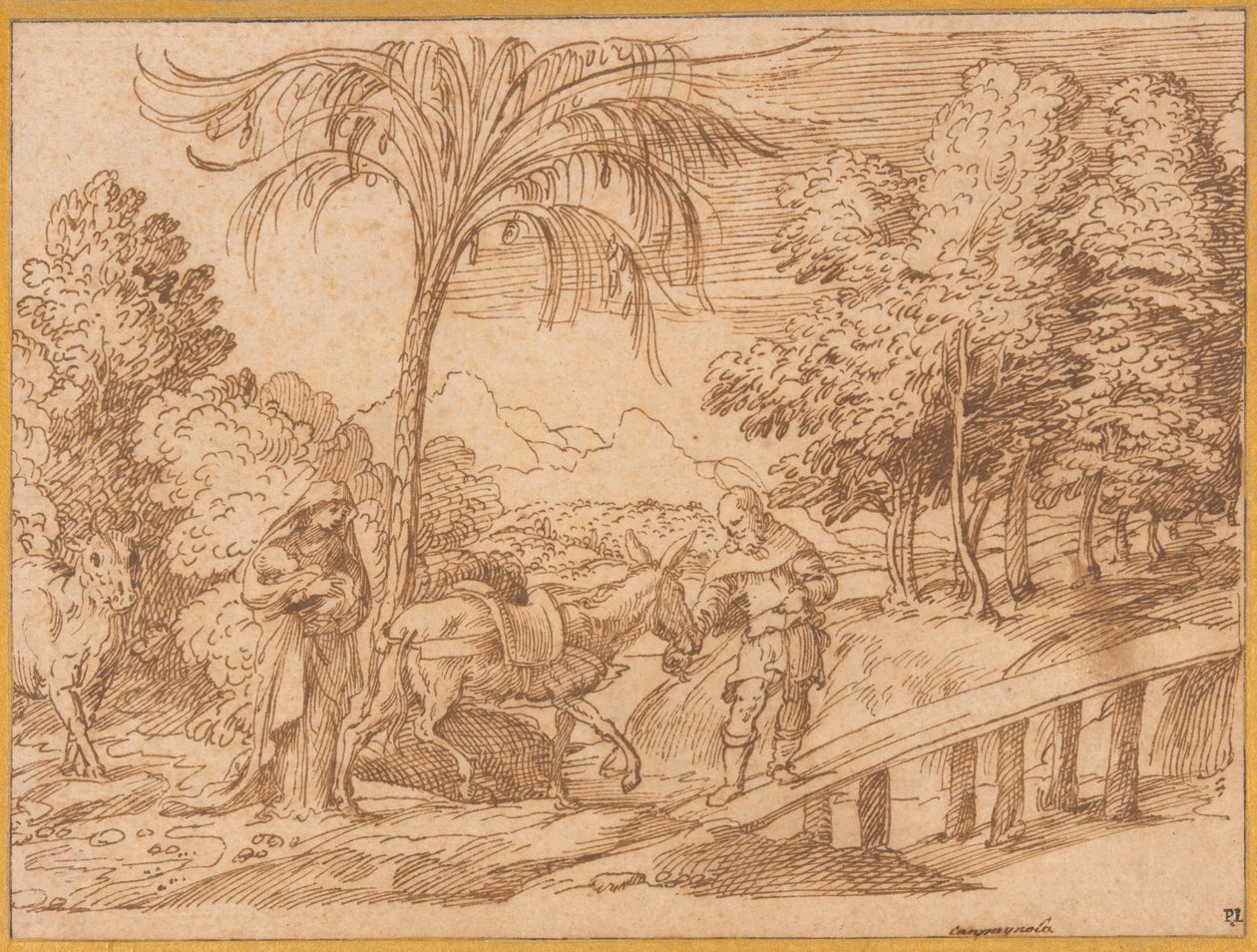 La fuga in Egitto da Domenico Campagnola