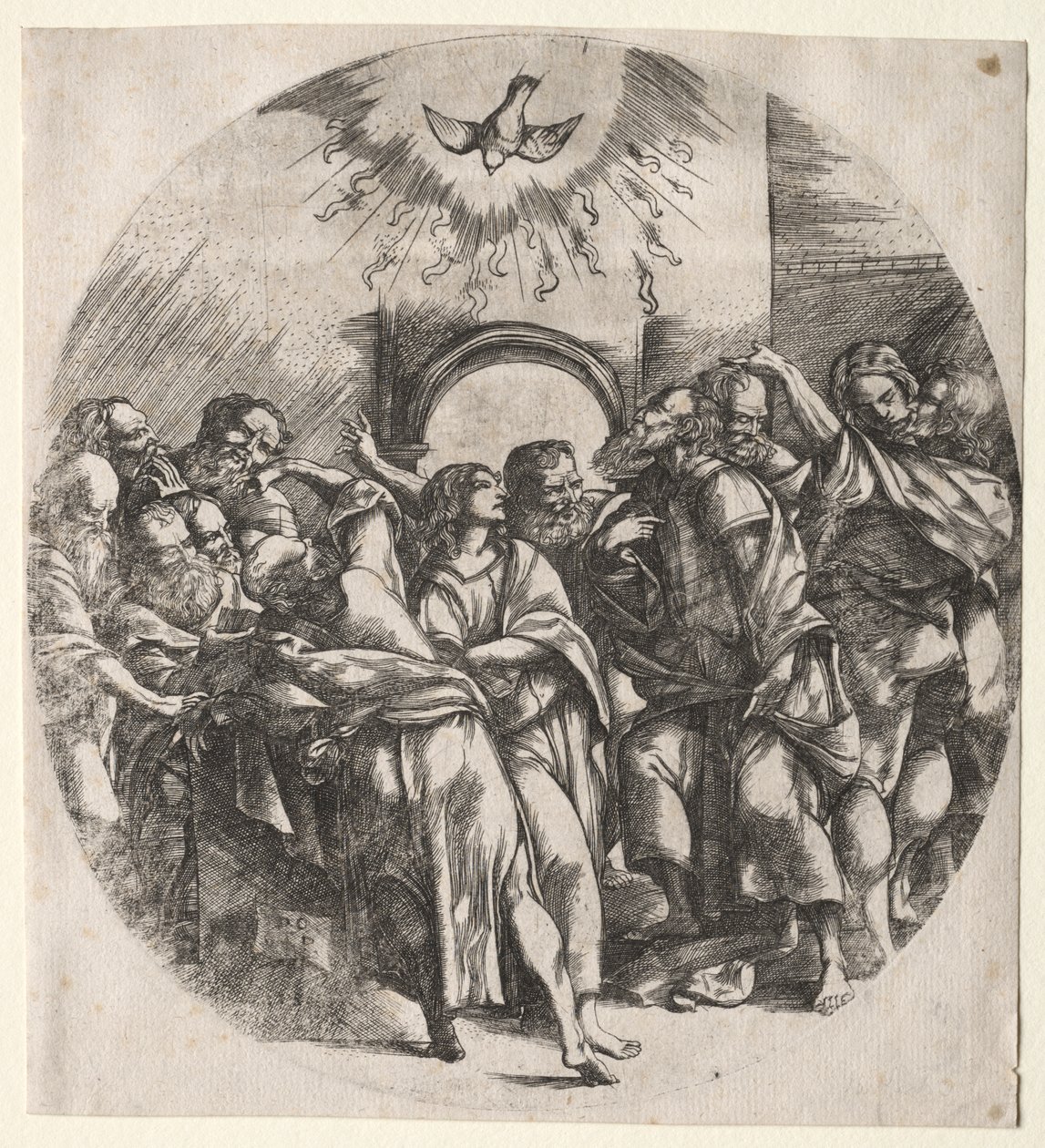 La discesa dello Spirito Santo da Domenico Campagnola