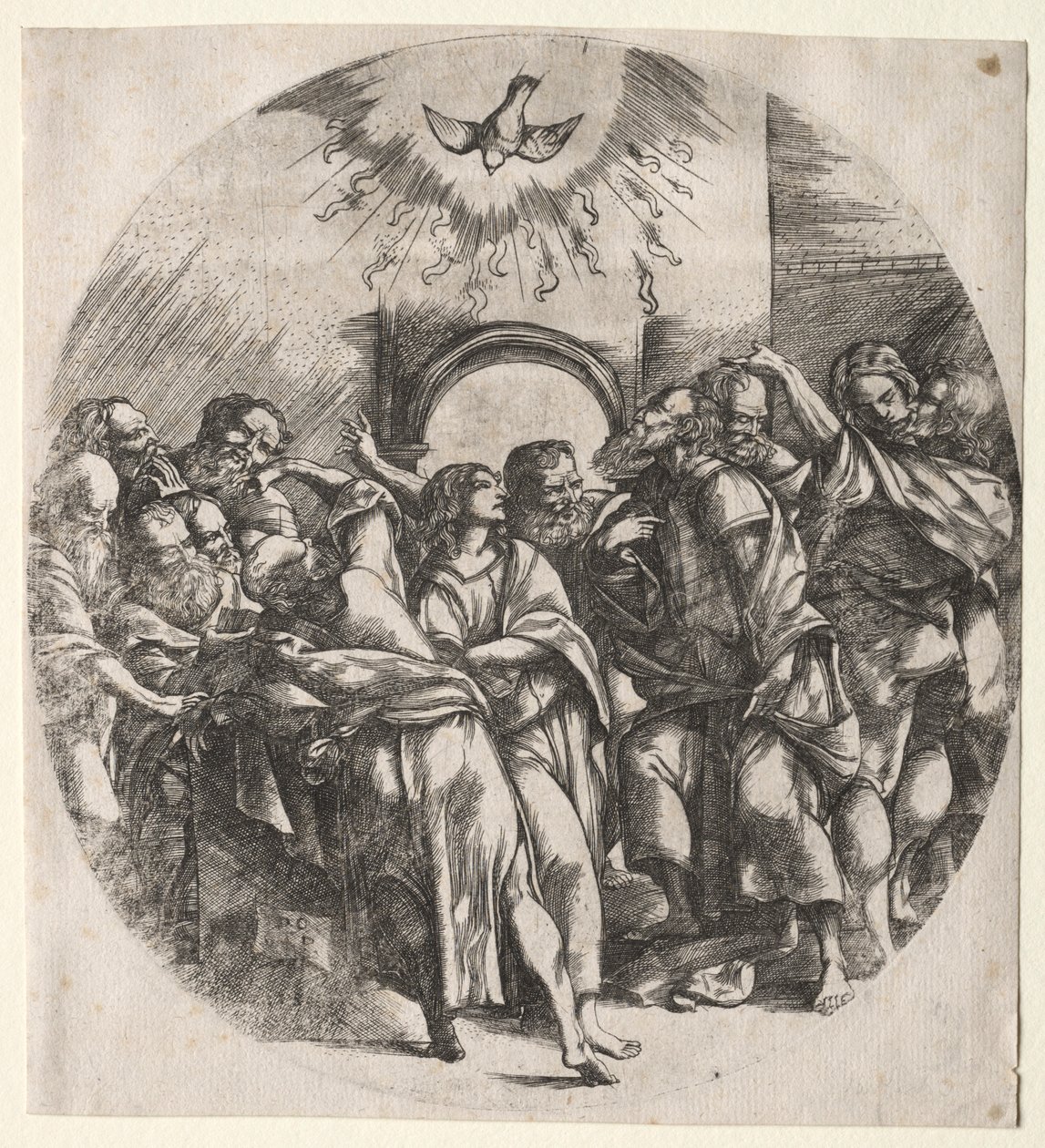 La discesa dello Spirito Santo, 1518 da Domenico Campagnola
