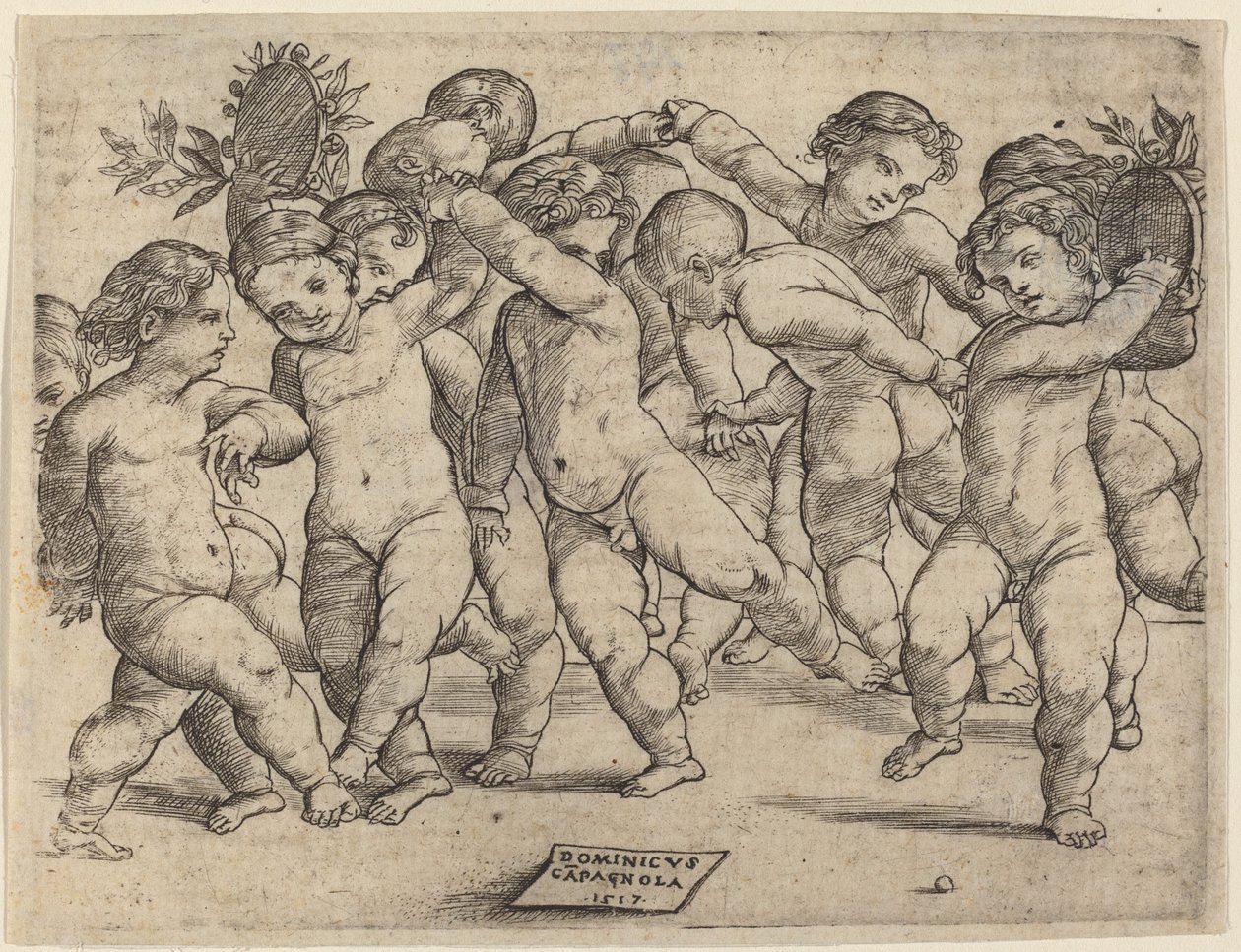 Dodici bambini che ballano da Domenico Campagnola