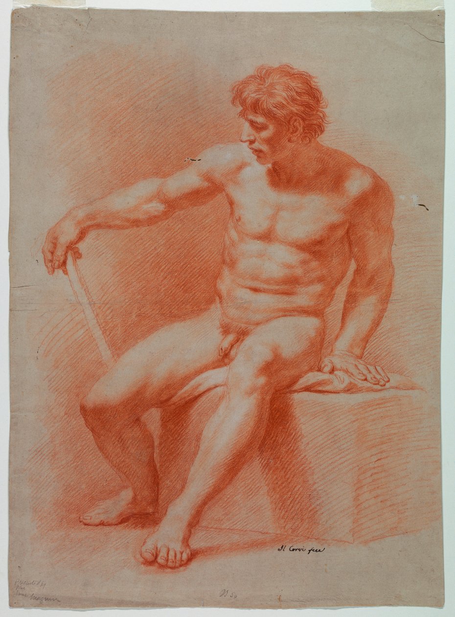 Disegno, Disegno, Nudo, 1740 ca. da Domenico Corvi