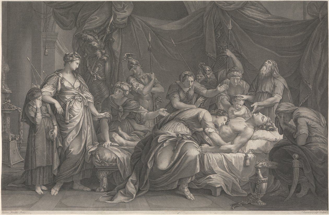 Andromaca che Piange la Morte di Ettore da Domenico Cunego