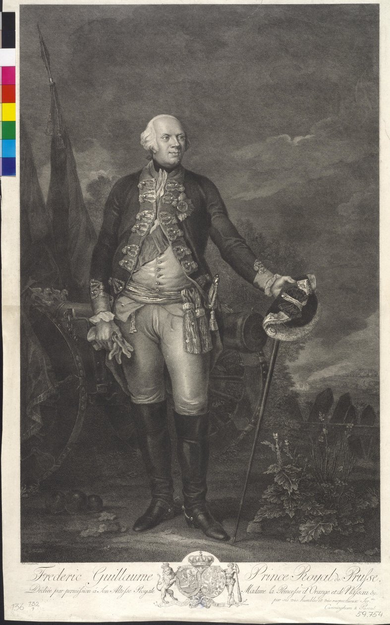 Re di Prussia Federico Guglielmo II da Domenico Cunego