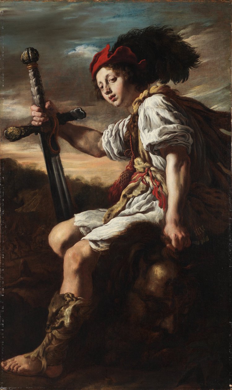Italiano:  Davide con la testa di Golia Davide con la testa di Golia da Domenico Fetti