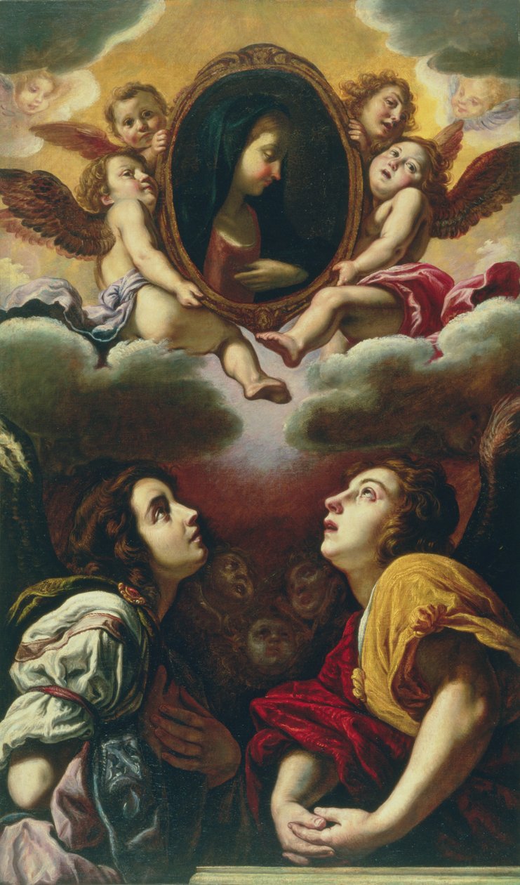 Angeli volanti e adoranti, 1613-4 da Domenico Fetti or Feti