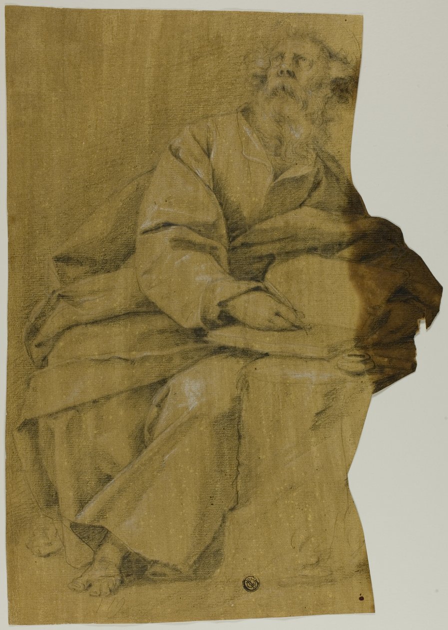 Evangelista che Scrive alla Scrivania da Domenico Fiasella