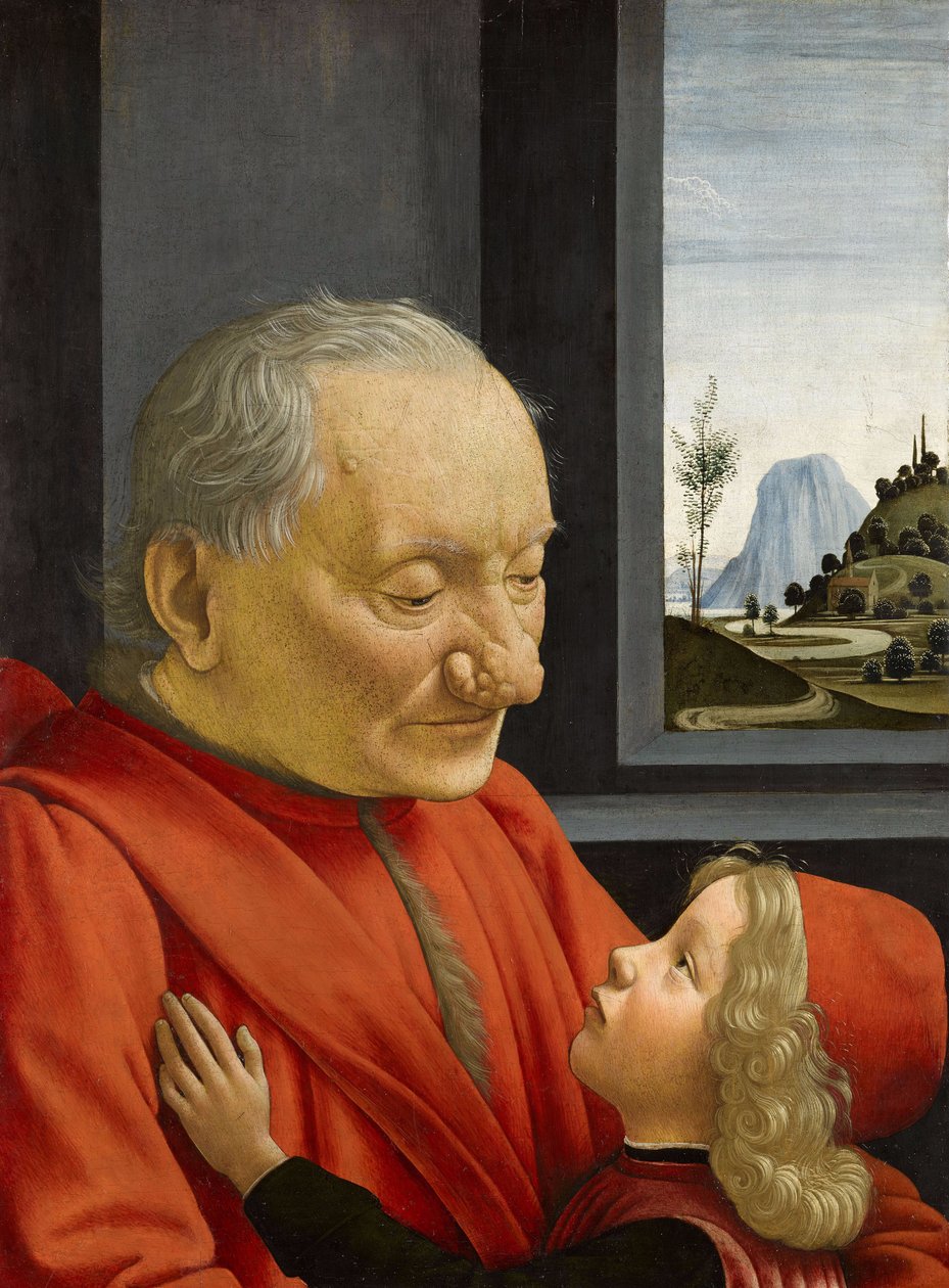 Italian: Ritratto di vecchio con nipote An Old Man and his Grandson da Domenico Ghirlandaio