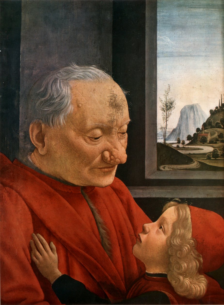 Italian: Ritratto di vecchio con nipote An Old Man and his Grandson da Domenico Ghirlandaio