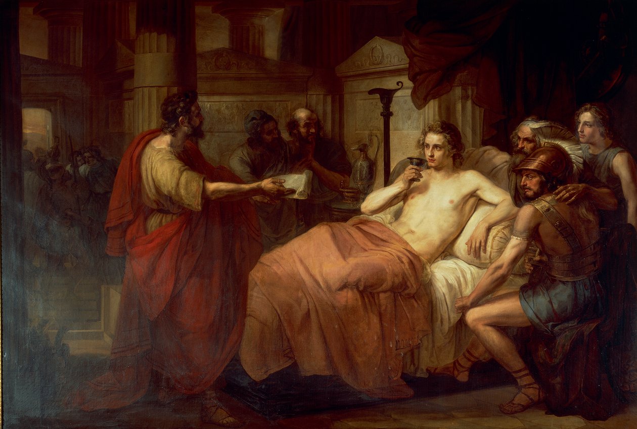 Alessandro Magno e il suo medico Filippo da Domenico Induno