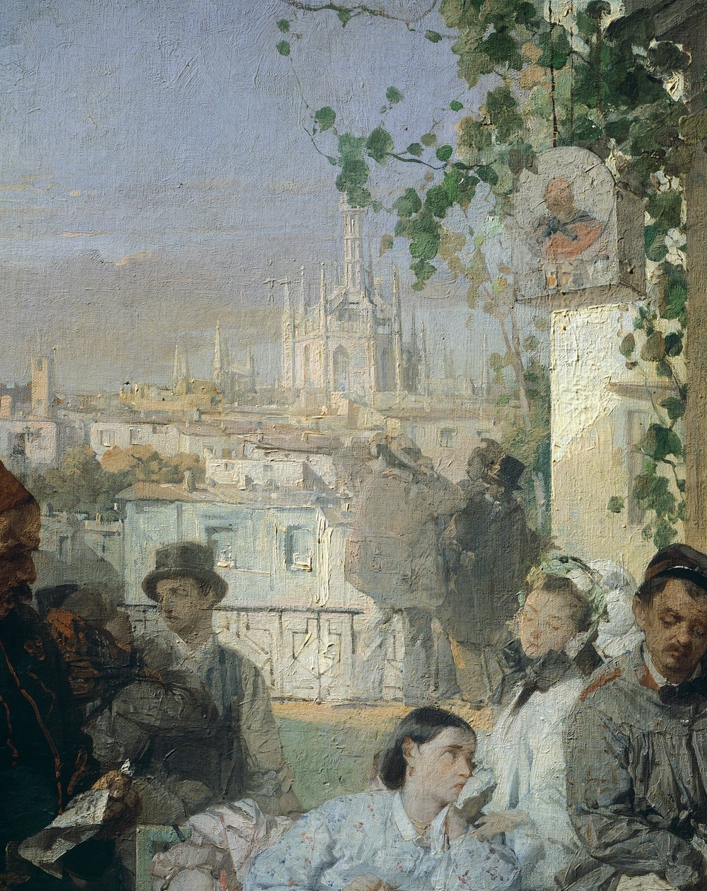 Notizie della pace di Villafranca, di Domenico Induno, (dettaglio) da Domenico Induno