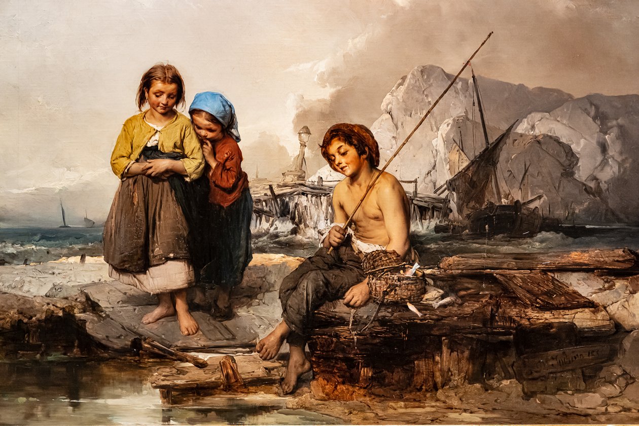 Giovani pescatori da Domenico Induno