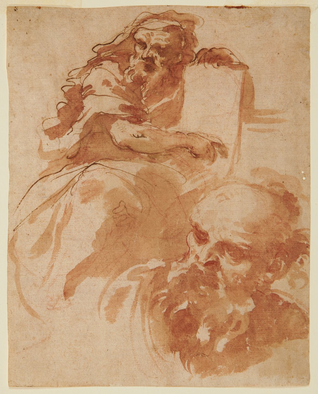 Seated Prophet (Recto) da Domenico Maria Canuti