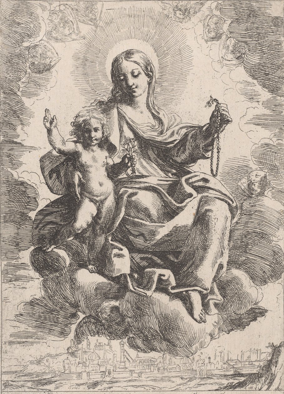 La Vergine del Rosario, 1645-84 da Domenico Maria Canuti