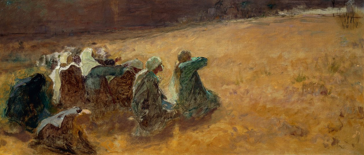 Le Marie assistono alla crocifissione di Cristo, dettaglio da Domenico Morelli