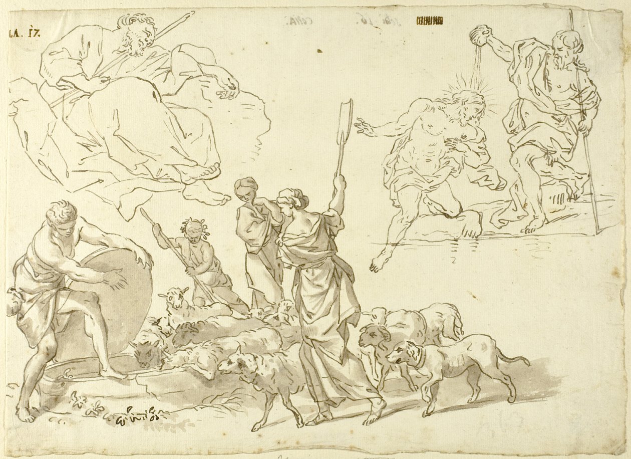 Schizzi di scene religiose da Domenico Piola