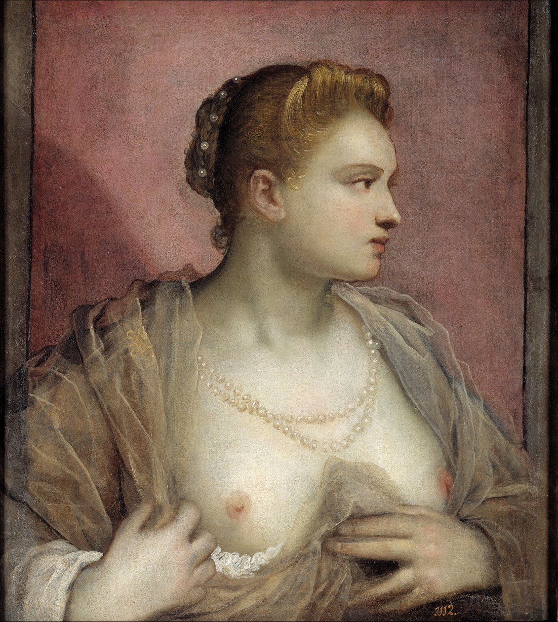 Donna che mostra il seno da Domenico Robusti Tintoretto
