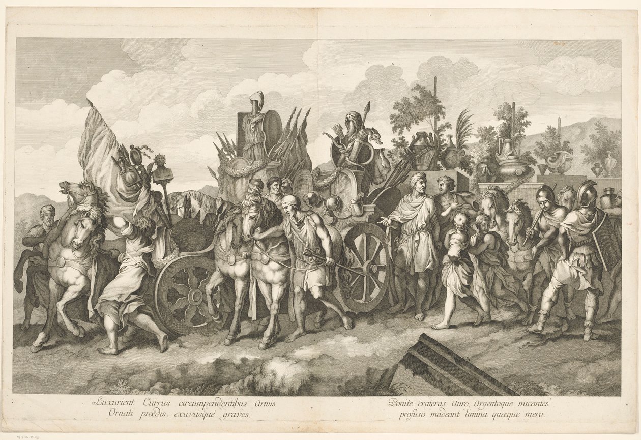 Processione militare con bottino di guerra da Domenico Rossetti