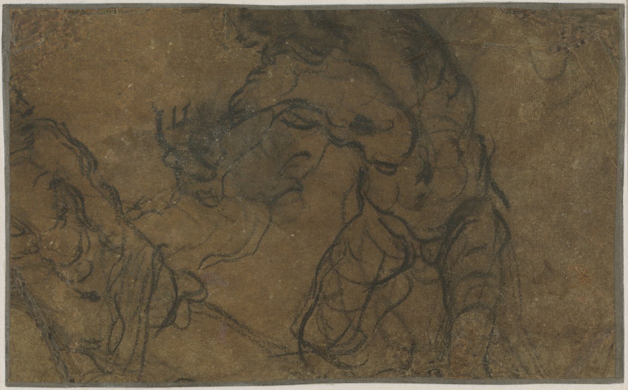Due figure maschili in movimento (verso) da Domenico Tintoretto